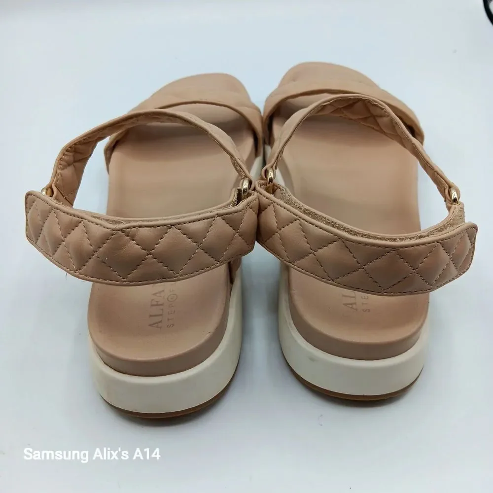 Alfani Womens Xandrea Beige Gladiator‎ Sandals Shoes 6 Medium (B,M)